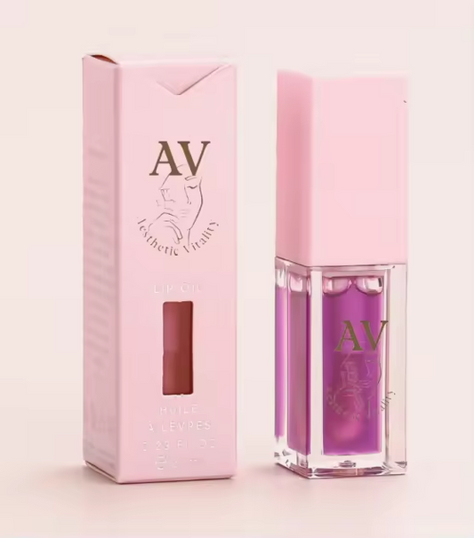 AV Nourishing Lip Oil - Vegan Long-Lasting Hydration | Professional Formula